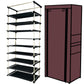 9 Layer Shoe Rack Brown