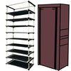 9 Layer Shoe Rack Brown