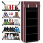 5 Layer Shoe Rack Brown