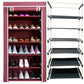 6 Layer Shoe Rack Maroon