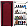 4 Layer Shoe Rack Maroon
