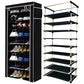 9 Layer Shoe Rack Black