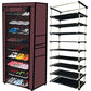 9 Layer Shoe Rack Brown
