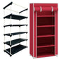 5 Layer Shoe Rack Maroon