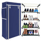 4 Layer Shoe Rack Blue