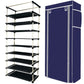 9 Layer Shoe Rack Blue