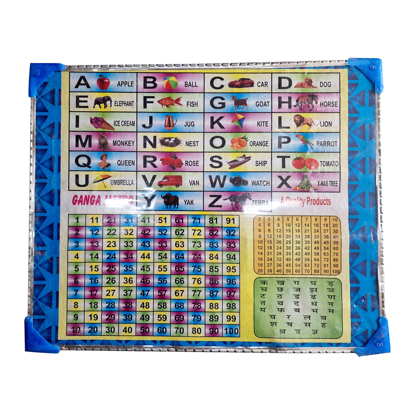 TURBOMAX Foldable Kids Study Table & Chair for 2-12 Years Students | Pre-Assembled Modern & Attractive Design Study Table for Kids (Multicolor) Blue